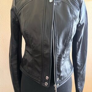 Guess Women's Black Leather Jacket